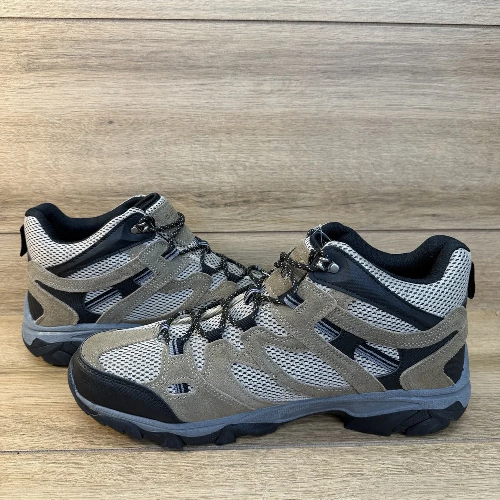 Hi-Tec Mens Ht Ravus Mid Hiking Ankle Boots US 13 EU 46 Taupe Waterproof NWOB